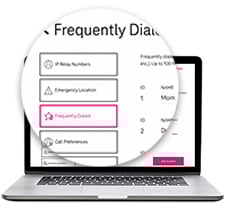 Laptop computer with a customer profile on the screen.